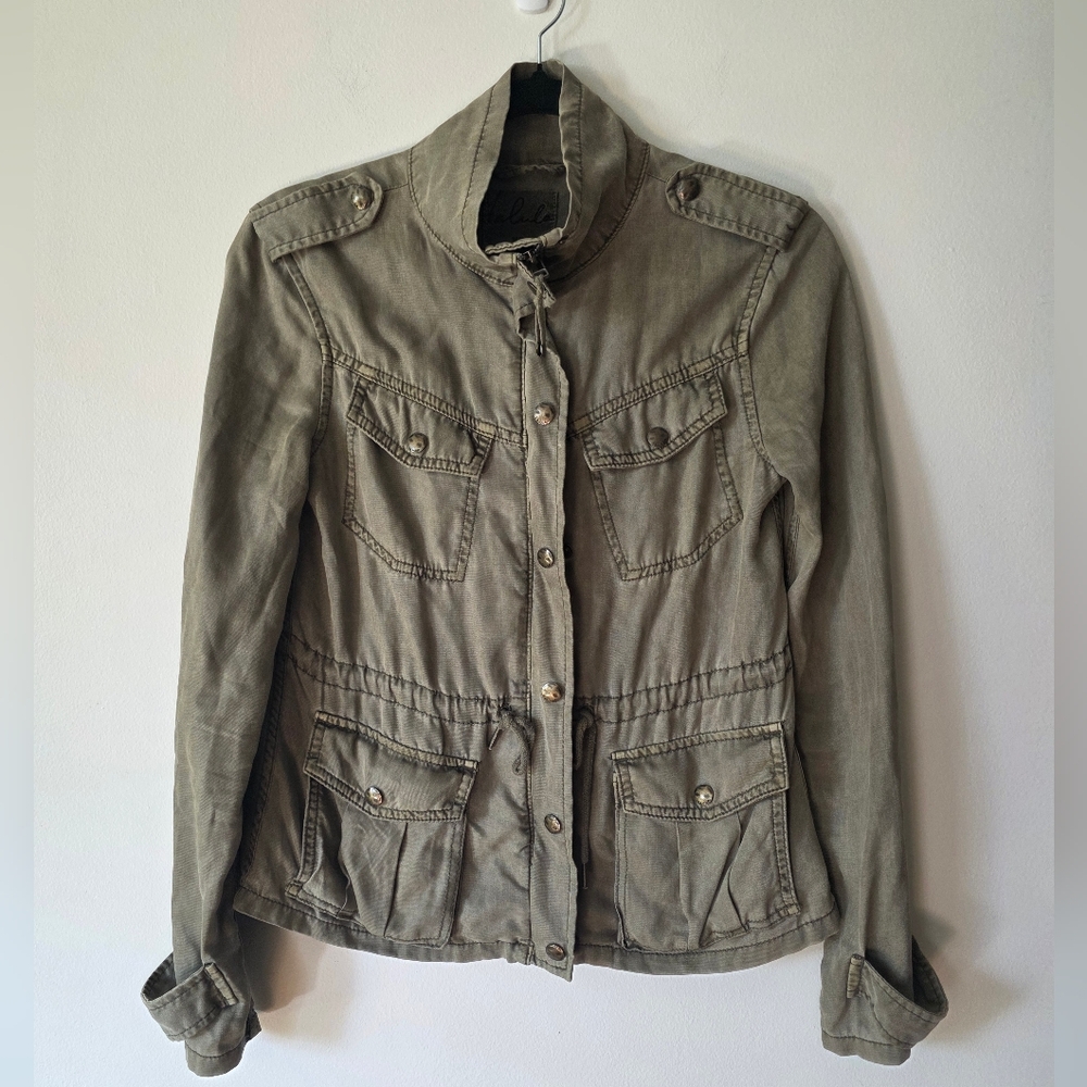Talula Olive Green Utility Jacket Aritzia Cargo Military